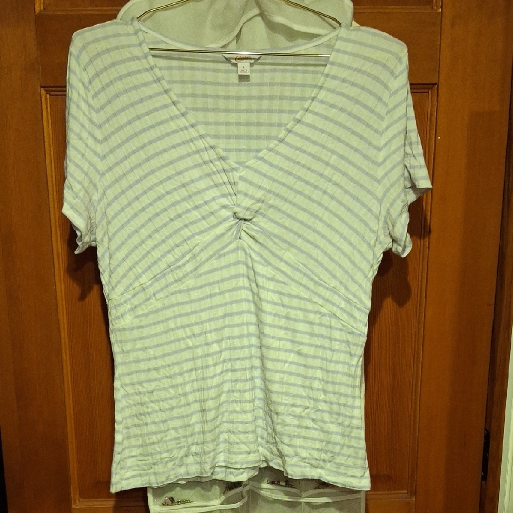 Striped Peplum Top